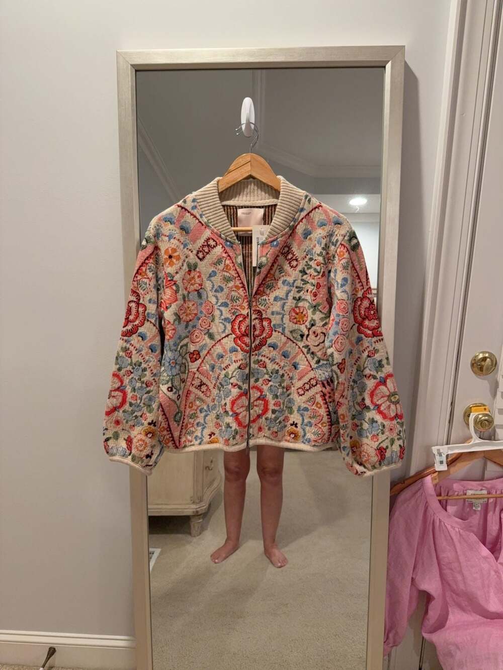 Aldo Martins x Sundance Ofelia Floral Knit Bomber Jacket